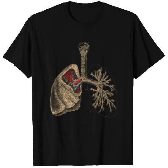 Human Lungs Vintage Lung Medical Anatomy T Shirts