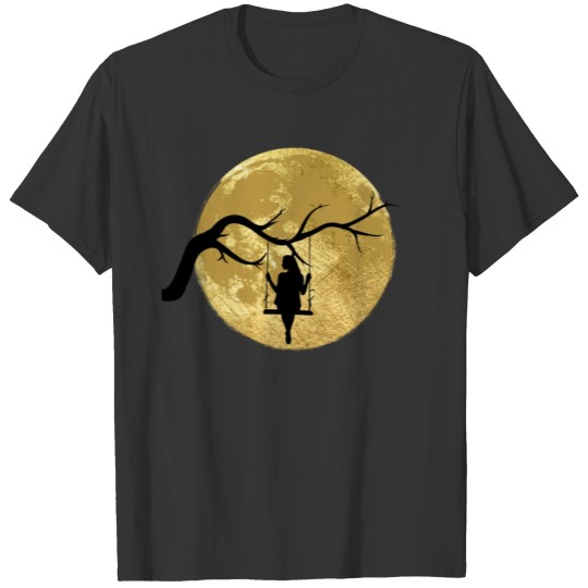 Girl in the Gold Moon T-shirt