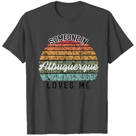 Albuquerque Loves Me Travel Retro Rainbow Sunset 2 T Shirts