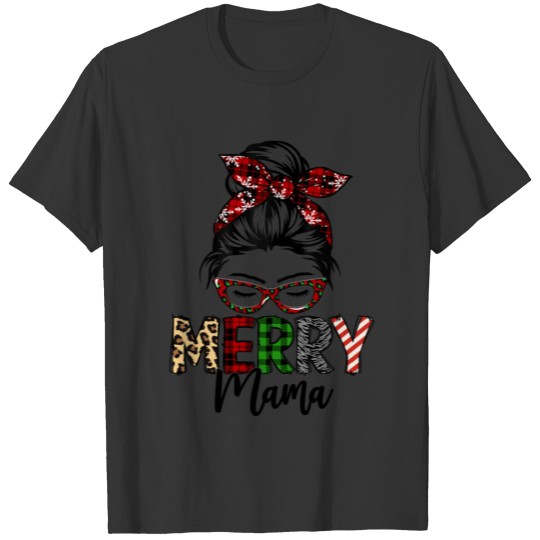 Merry Mama Bleached T Shirts Merry Christmas