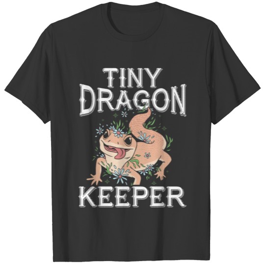 Tiny Dragon Keeper Leopard Gecko Lizard Reptile T-shirt