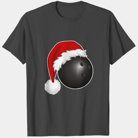 Bowling Sport fans Santa hat Christmas Xmas T Shirts