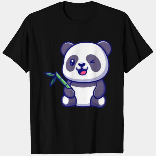 Cute the panda with bamboo T Shirts