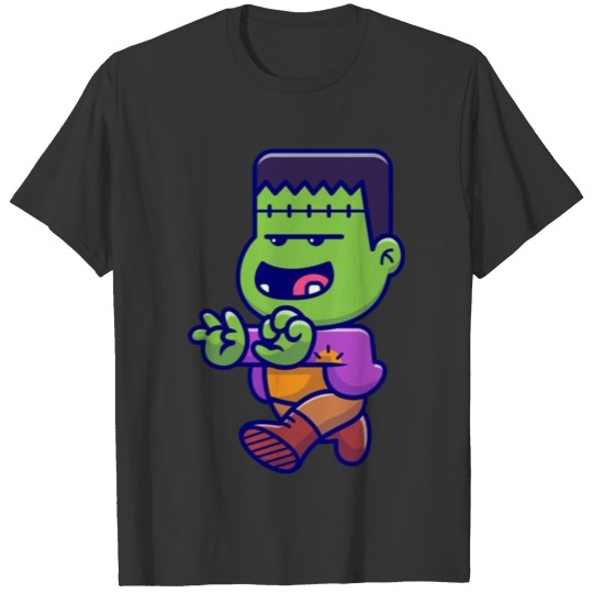 Cute zombie frankenstein walking T Shirts