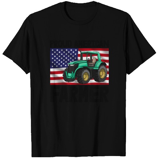 Proud American Farmer Tractor T Shirts