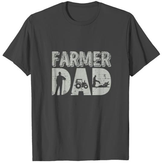 Farmer Dad Farm Farming Father's Day Gift T Shirts