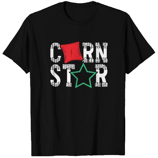 Corn Star Cornhole King Sack Toss Bean Bag Player T Shirts