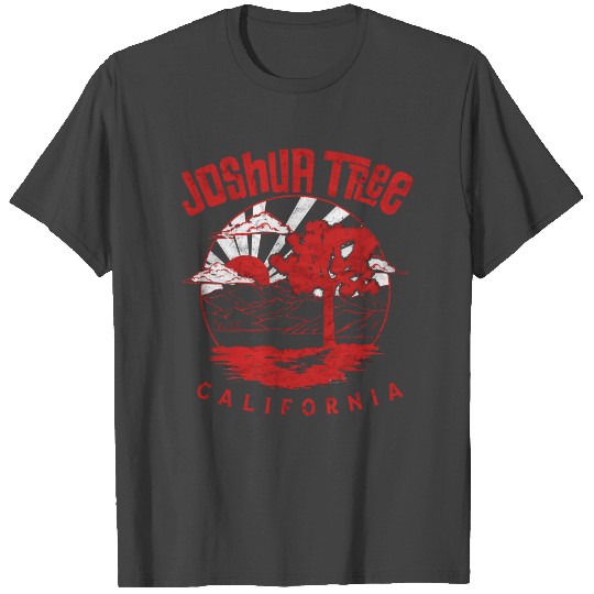Joshua Tree National Park California Retro Style V T Shirts