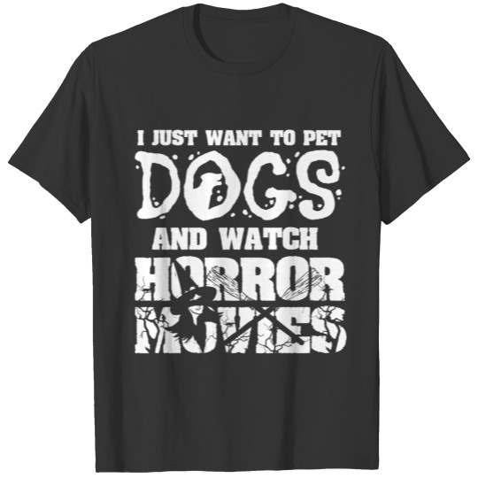 Halloween Pet Watch Horror Movies Dog T Shirts