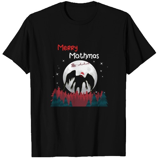 Merry Mothmas Funny Cryptid Mothman Santa Xmas T Shirts