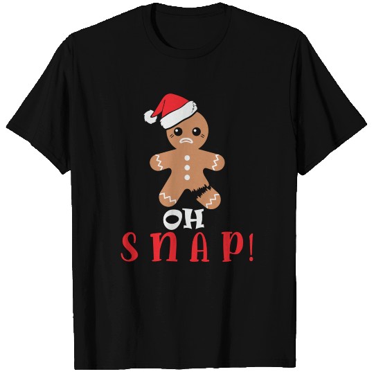 Gingerbread Man Oh Snap Funny Cute Christmas T Shirts