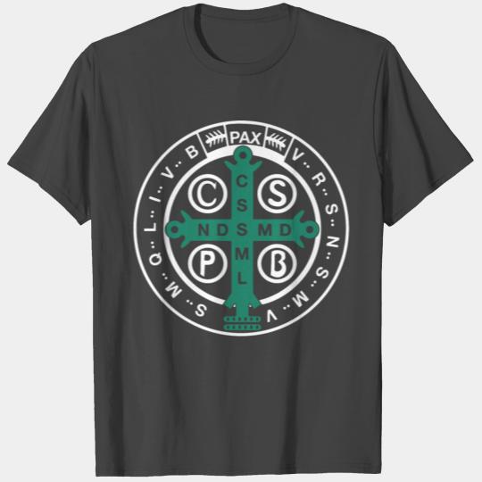 Religious Catholic St. Benedict Medal T Shirts