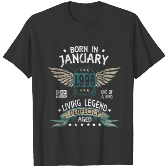 Legends Born In January 1998 T-shirt