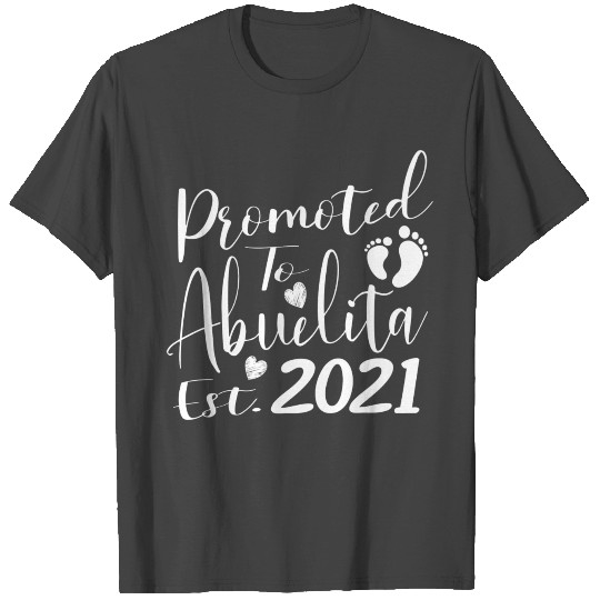 Promoted To Abuelita Grandma 2021 New 1St Time Gif T Shirts