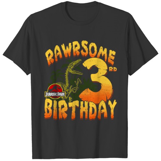 Jurassic Park Rawrsome 3Rd Birthday T Shirts
