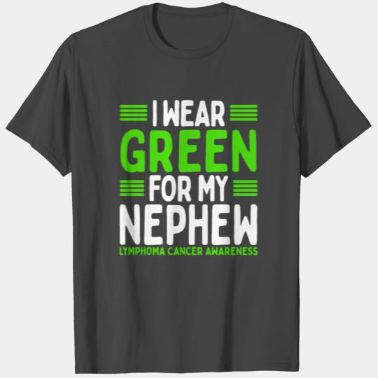 Green Aunt Uncle Lymphoma Cancer Awareness Nephew T Shirts