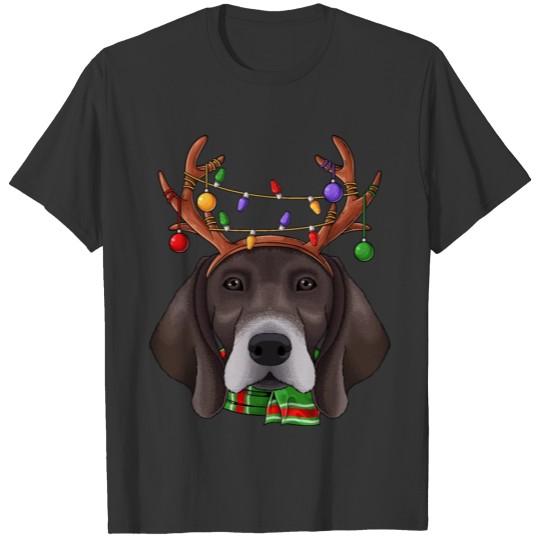 Pointer Reindeer Antlers Cute Christmas Dog Xmas K T Shirts