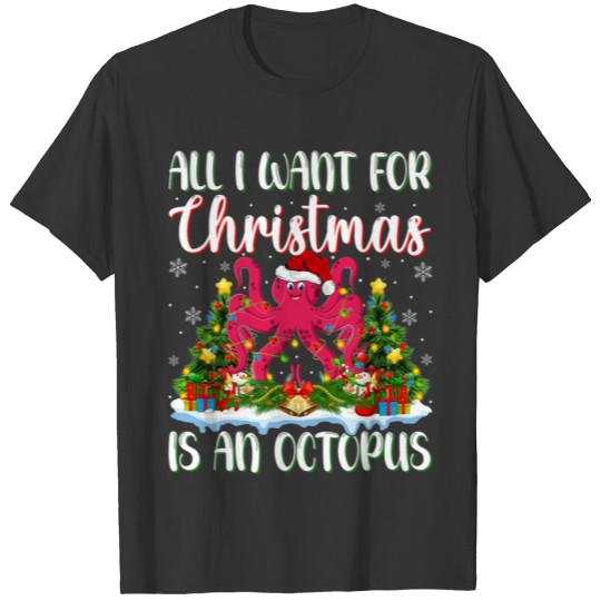 Lighting Santa All I Want For Christmas T-shirt