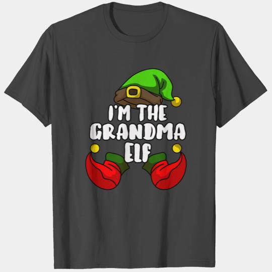 Grandma Elf Matching Family Group Christmas Party T Shirts