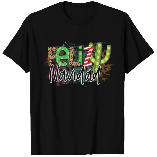 Feliz Navidad Spanish Catus Christmas T Shirts