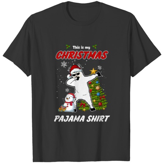 This Is My Christmas Pajama T Shirts Llama Lover Danc