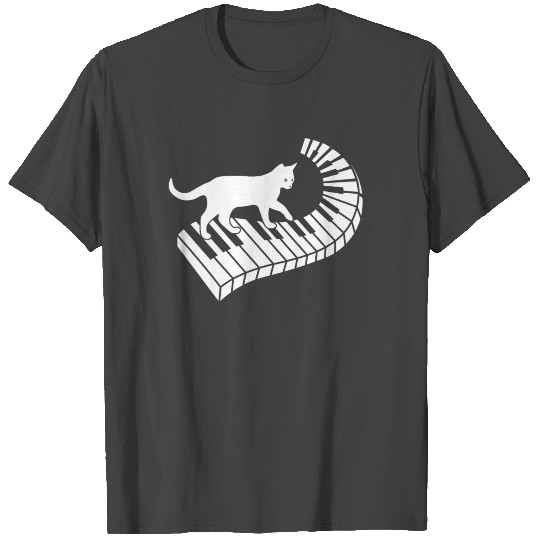 Piano Cat Funny Piano Player Keyboard Pianist Cat T Shirts