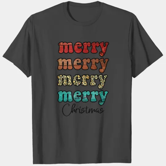 Merry merry merry merry christmas pattern T Shirts