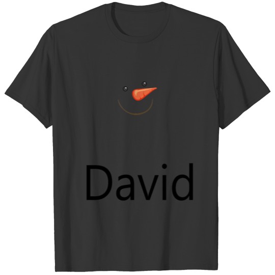David, Happy Snowman Face T-shirt