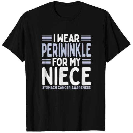 Periwinkle Stomach Cancer Awareness Niece T Shirts