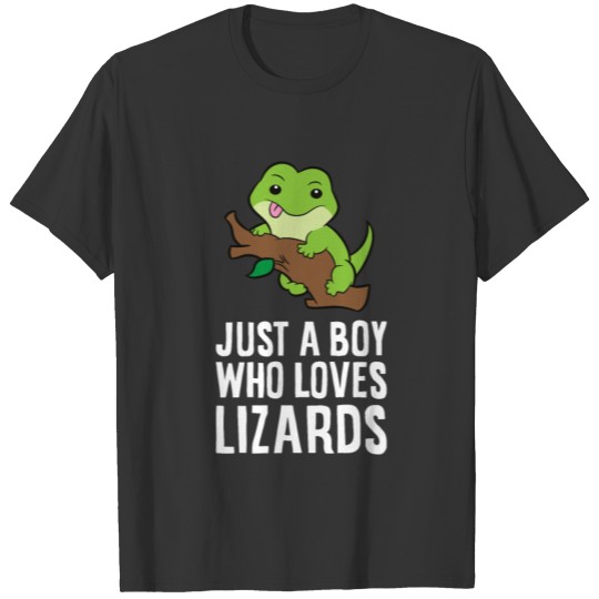 Lizard Boy Just a Boy Who Loves Lizards T Shirts
