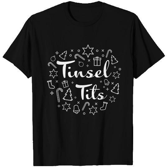 Tinsel Tits Funny Couples Matching Christmas T Shirts