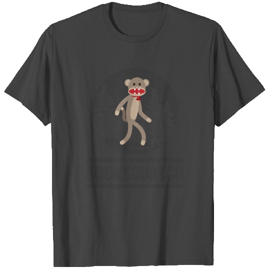 Funny Bigfoot Sighting Sock Monkey Squatch Socksqu T Shirts