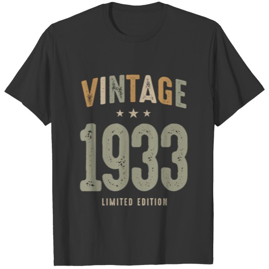 Vintage 1933 - 89th birthday Retro Classic T Shirts