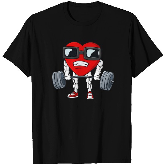 Valentines Day Heart Weightlifting Funny Deadlift T Shirts