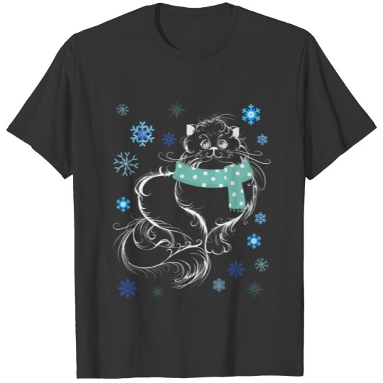 Winter Kitty Cat Queen T-shirt