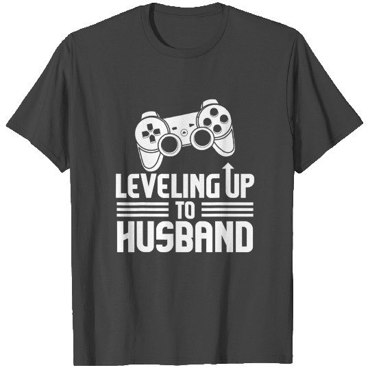 Gamer Engagement T Shirts Leveling Up To Husband