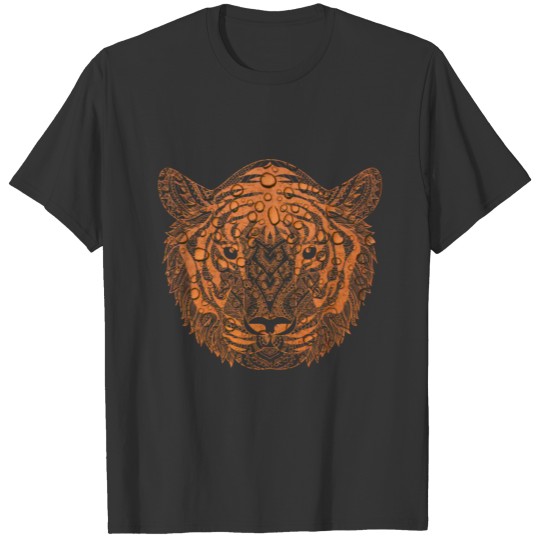 Abstract Orange Water Tiger Head T-shirt