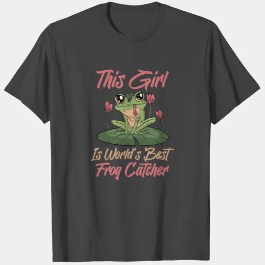 World's Best Frog Catcher Girl Kids Toad Frog T Shirts