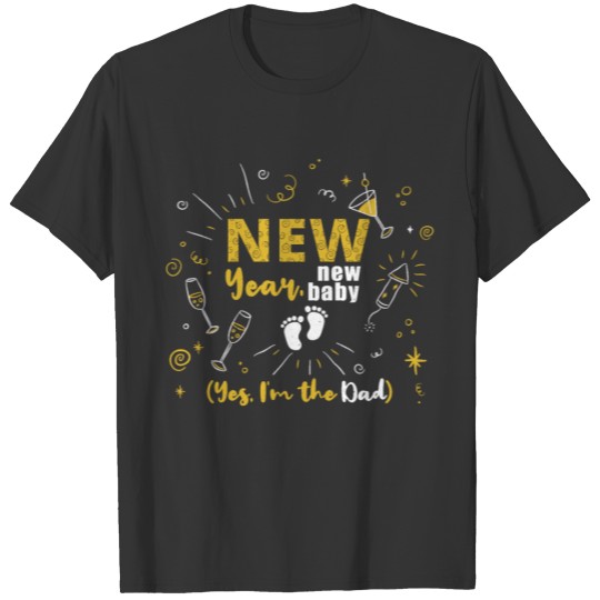 Pregnancy 2022 Dad New Year New Baby Reveal T-shirt