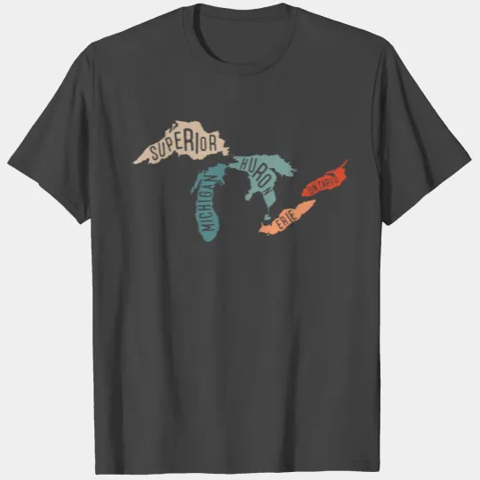 Great lakes USA, Michigan Lake Erie Lake T Shirts