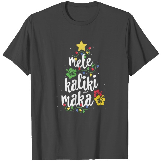 Mele Kalikimaka Christmas Hawaiian Santa T Shirts