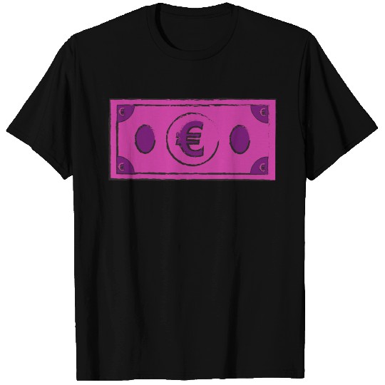 Pink Euro Bill € Bank note Face Mask Bling Bling T Shirts