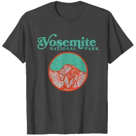 Vintage 80S Badge Yosemite National Park Half Dome T Shirts