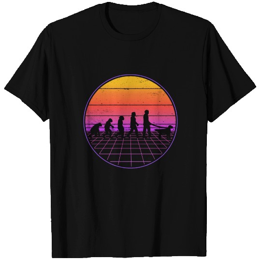 English Setter Evolution Vaporwave T Shirts