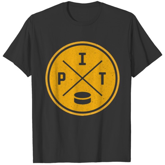 Classic Pittsburgh Hockey Pit Outline T Shirts