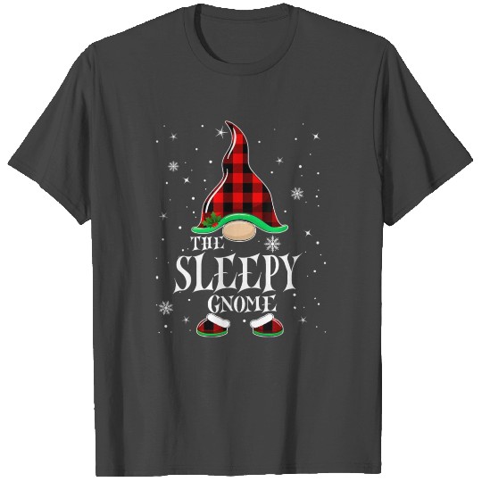 Sleep Gnome Buffalo Plaid Matching Family Christma T Shirts