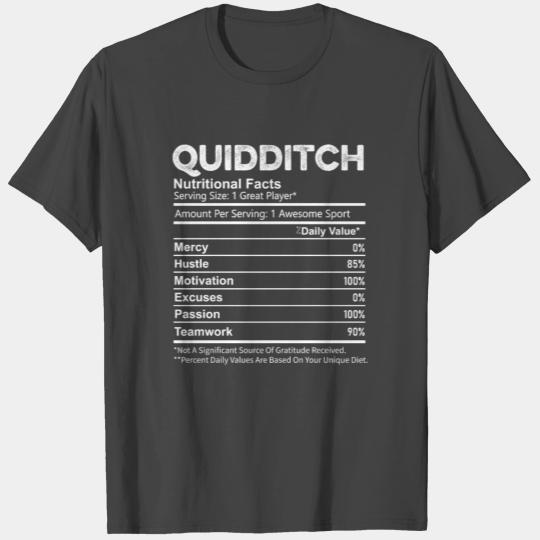 Funny Quidditch Nutrition Facts Player Men Women T Shirts