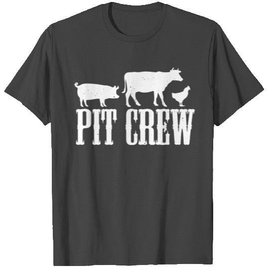 Funny Bbq Pit Crew Grilling Smoker Meat Smoking Lo T Shirts