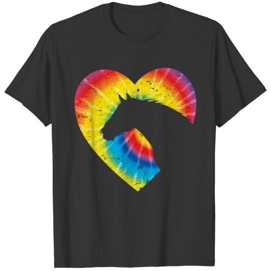 Horse Heart Silhouette For Cowgirl Equestrian Grap T-shirt