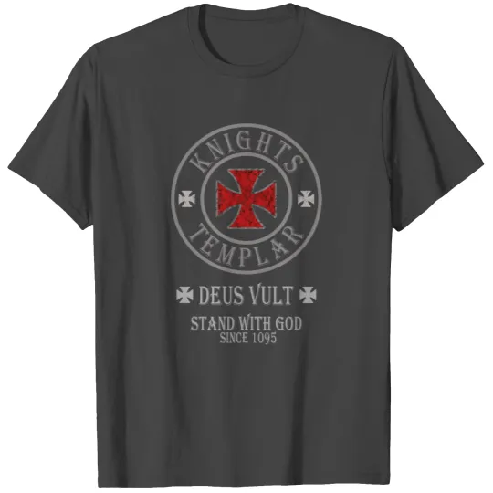Deus Vult Knights Templar Crusader Cross 1095 T Shirts